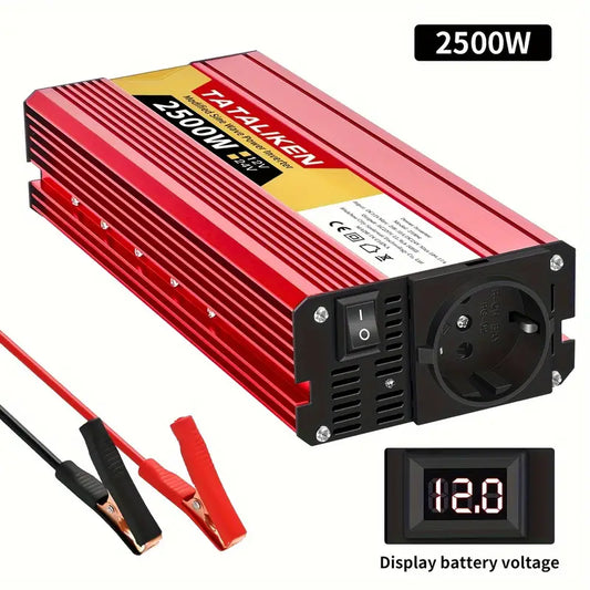 Multifunctional Inverter 600W-2500W Car Inverter 12V 220V Power Inverter DC To AC 12V To 220V Car Voltage Converter Charger For Phone, Tablet