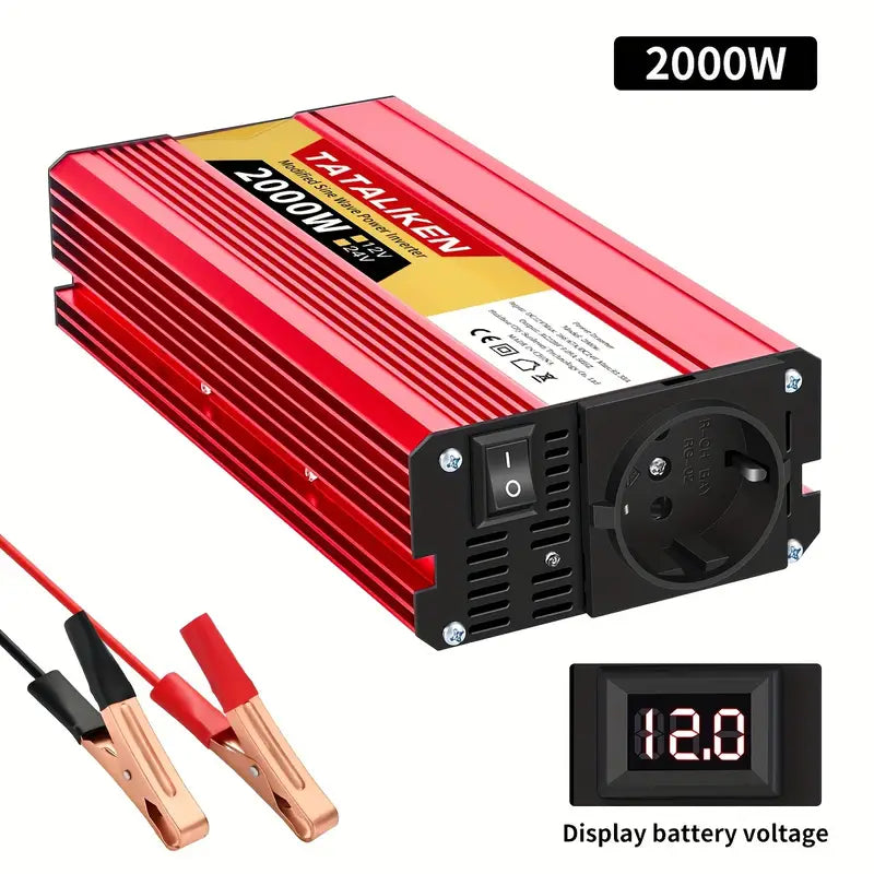 Multifunctional Inverter 600W-2500W Car Inverter 12V 220V Power Inverter DC To AC 12V To 220V Car Voltage Converter Charger For Phone, Tablet