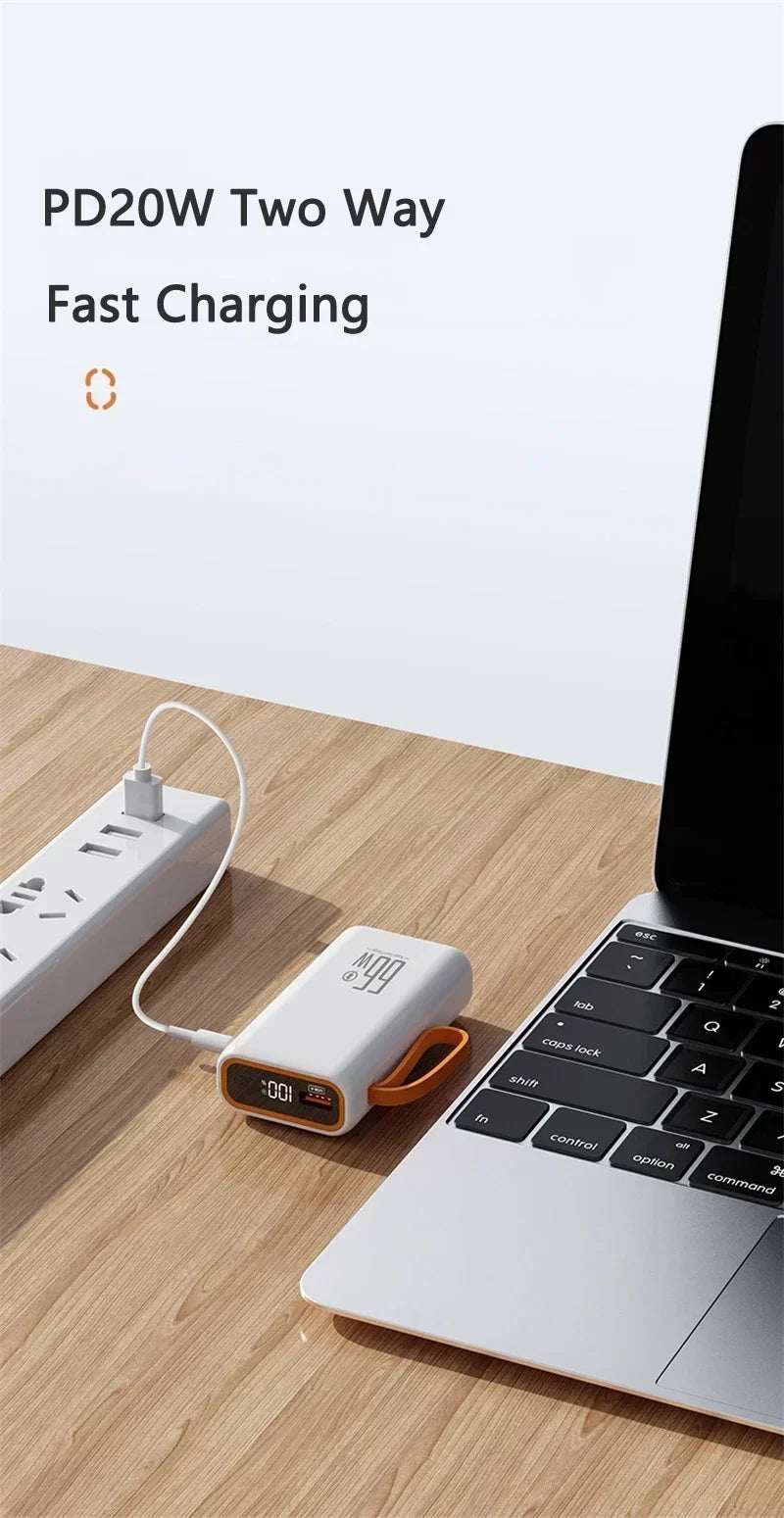 Power Bank 20000mAh with 66W PD Fast Charging Powerbank Portable Charger External Battery Pack for iPhone Huawei Xiaomi Samsung