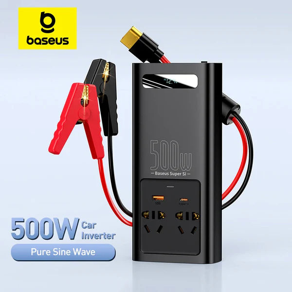 Car Inverter 300W/500W DC12V To AC 220V Type-C USB Fast Charging