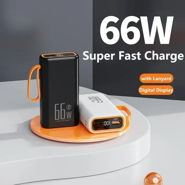 Power Bank 20000mAh with 66W PD Fast Charging Powerbank Portable Charger External Battery Pack for iPhone Huawei Xiaomi Samsung