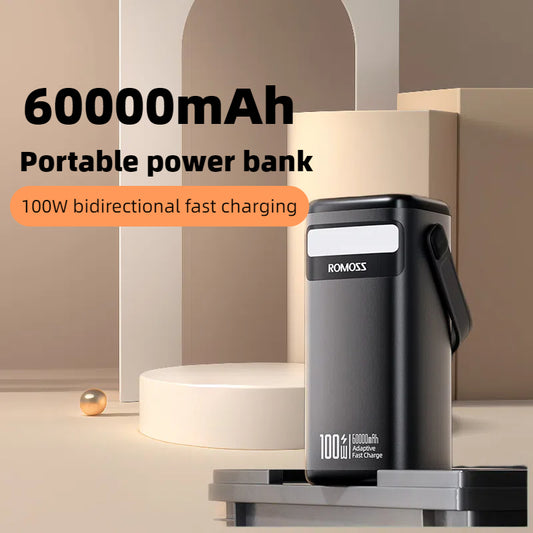 Power Bank 60000mAh Type-C 100W Fast Charging for outside